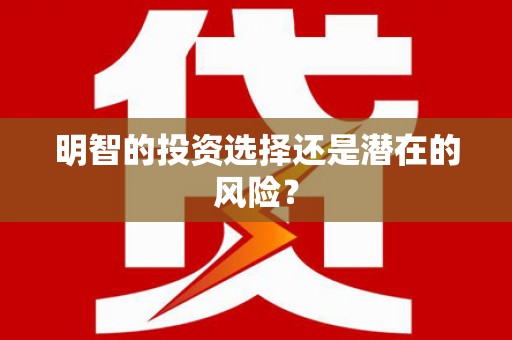 大武口明智的投资选择还是潜在的风险？